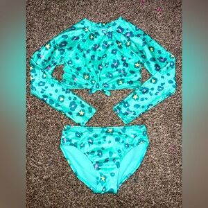 Girls Leopard print 2-piece Swimsuit